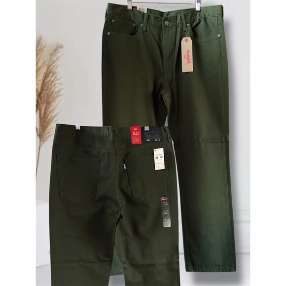 Levi’s 541 Athletic Fit Men’s W36 L32 Green Denim Jeans - Picture 1 of 7